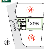 【新築一戸建て】伊勢原市三ノ宮◆全3棟◆2号棟 3LDK+WIC+カースペース3台！