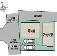 【新築戸建】厚木市恩名3丁目[新築分譲全2棟]2号棟「本厚木駅徒歩17分」◇2SLDK+3WIC+駐車1台！